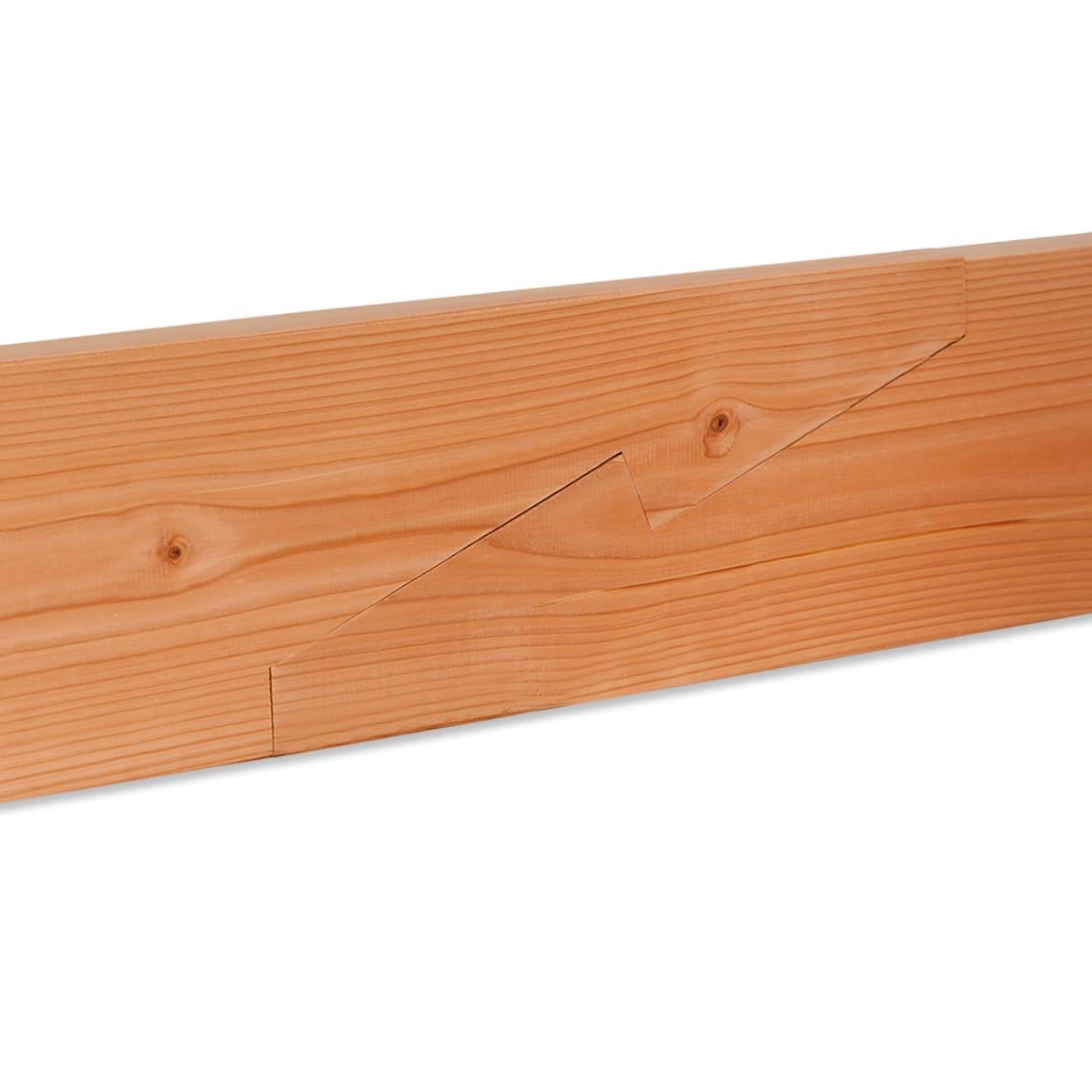 Douglas hout haaklas verbinding in ringbalk